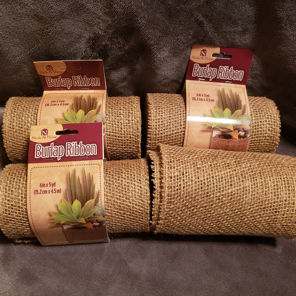 NWT BRAND NEW LOT OF BURLAP 20 YARDS TOTAL